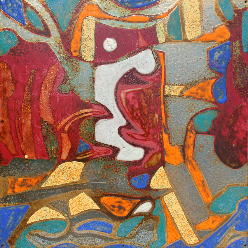 Emaillemalerei von Isabella Scharf Minichmair, entstanden während des Artist-in-Residence-Programms im International Enamel Art Studio in Kecskemét 2018